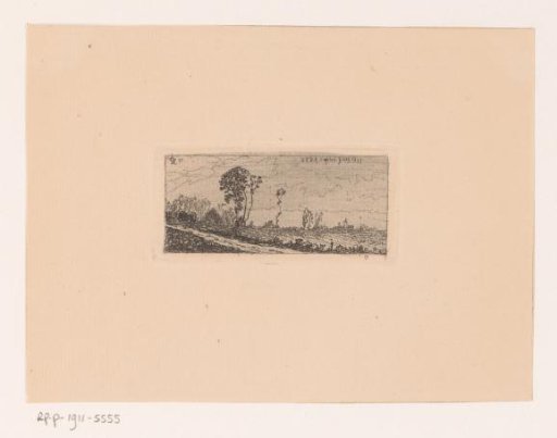 Country Road with a City in the Background
