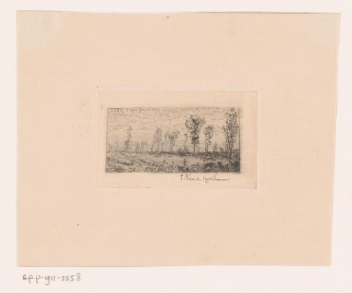 Landscape with a few trees