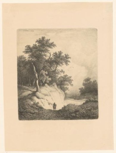 Rocky landscape with a rider on horseback