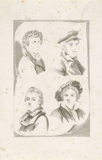 Four portraits of painters