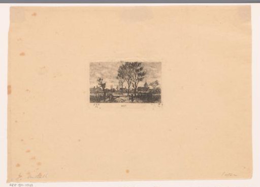 Landscape with a city view