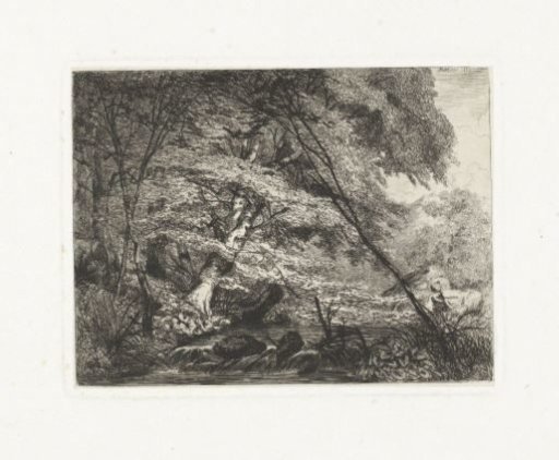 Forest Landscape with a Stream