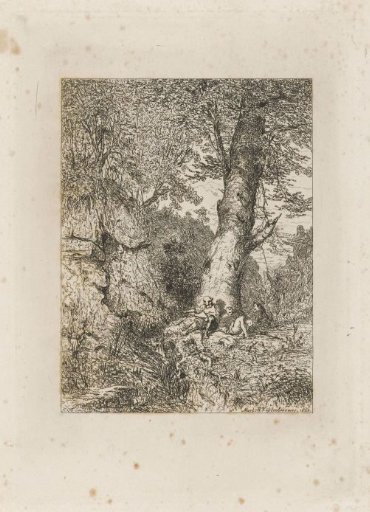 Resting soldiers under a tree