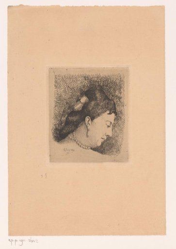 Portrait of an unknown woman with a pearl necklace