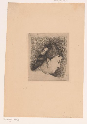 Portrait of an unknown woman with a pearl necklace