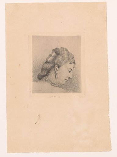 Portrait of an unknown woman with a pearl necklace