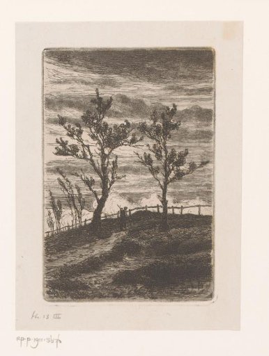 Lone walker in a landscape