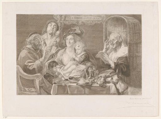 Musical company at table
