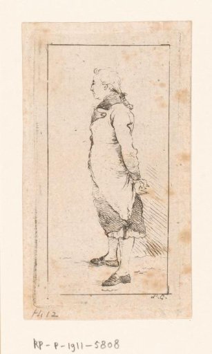 Standing man, turned to the left, possibly Charles Joseph, Prince de Ligne