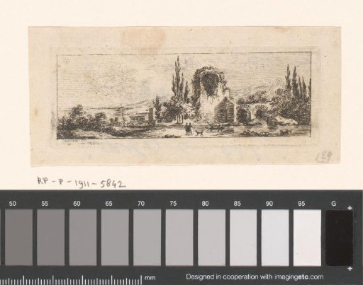 Landscape with ruins