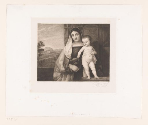 Mary with the Christ Child in Front of a Wall