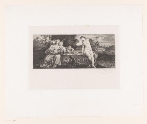 Two Young Women Seated on a Sarcophagus