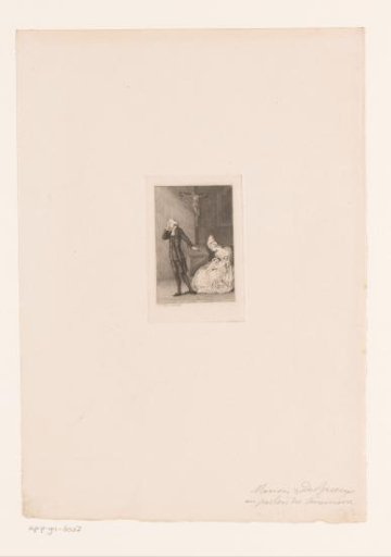Manon Lescaut Sitting on a Chair While Des Grieux Turns Away from Her