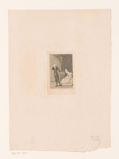 Manon Lescaut Sitting on a Chair While Des Grieux Turns Away from Her