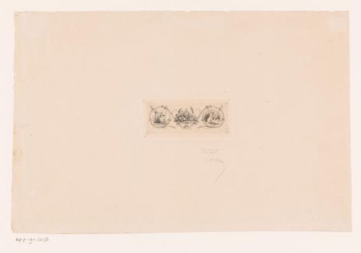 Floral ornament with putti