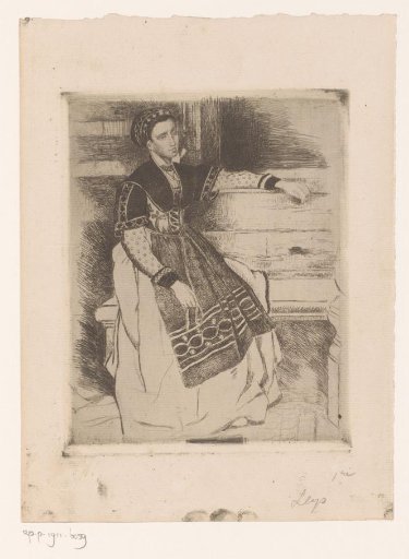 Young woman sitting at the window