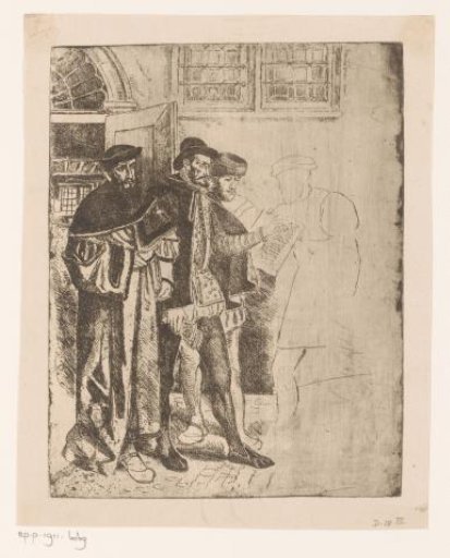 Plantin and three others in the printing house