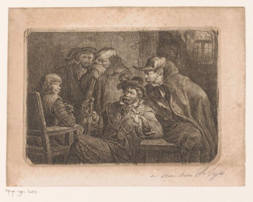 Five soldiers in a guardhouse