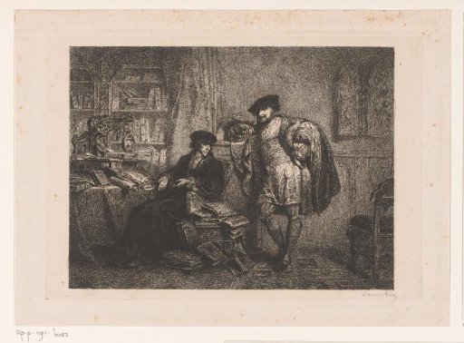 Interior with Erasmus and Holbein