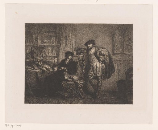 Interior with Erasmus and Holbein