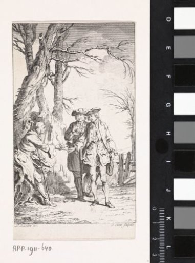 Beggar Gives an Envelope to Thomas Jones