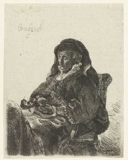 Widow with Black Gloves