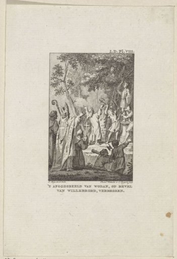 At the command of the Catholic missionary Willibrord, the statue of the Germanic god Wodan is smashed in Westkapelle, 695