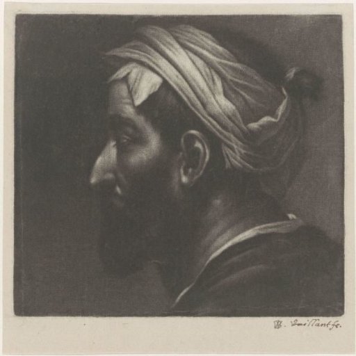 Head of a man with a turban