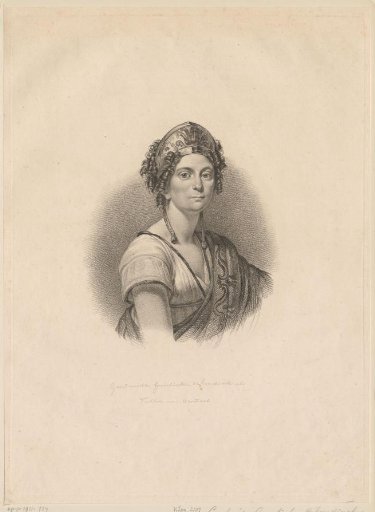 Portrait of Geertruida Jacoba Hilverdink as Tullia in the Play Brutus