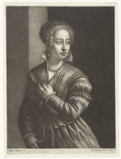 Woman in Venetian costume