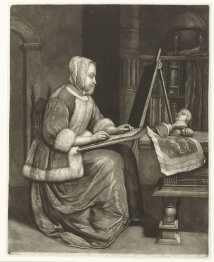 Woman drawing