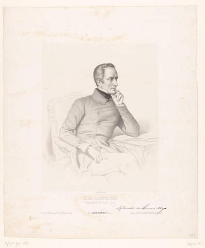Portrait of the Poet Alphonse de Lamartine
