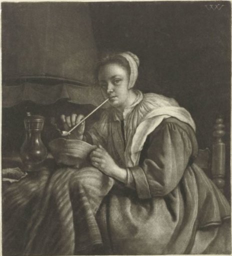 Woman smoking a pipe