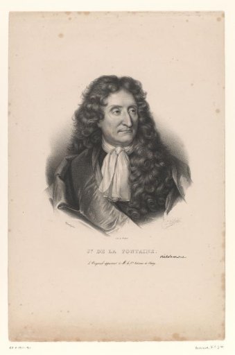 Portrait of the writer and poet Jean de La Fontaine