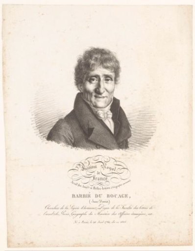 Portrait of the geographer Jean-Denis Barbié du Bocage