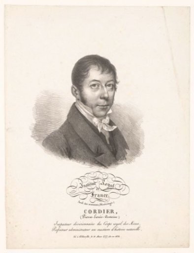 Portrait of the geologist Pierre Louis Antoine Cordier