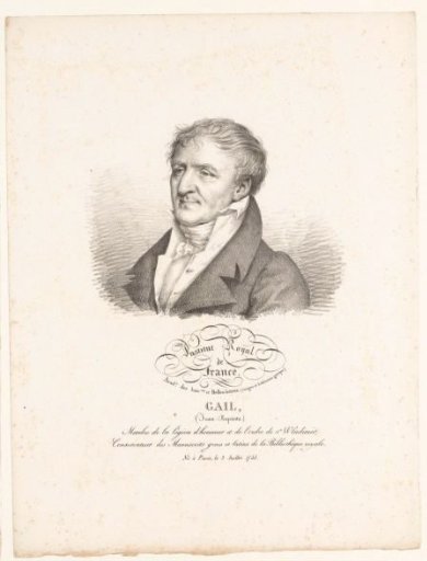Portrait of the man of letters Jean-Baptiste Gail