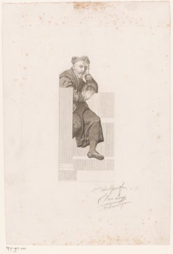 Clergyman sitting on a bench