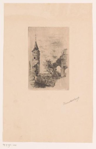 View of the ruins of Gallifort castle in Deurne