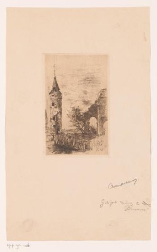 View of the ruins of Gallifort castle in Deurne