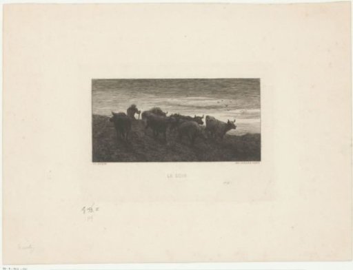 Shepherd with a herd of cows