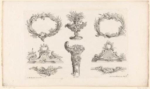 Rocailles and a vase