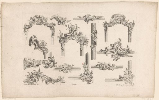 Mirror frames with leaf motifs