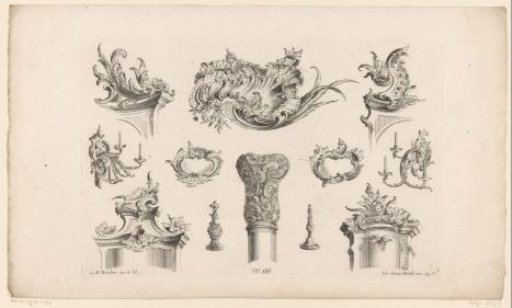 Rocailles and candlesticks