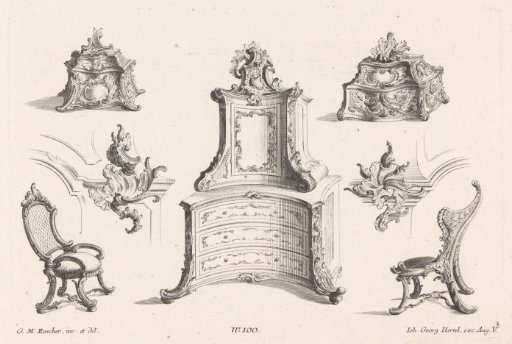 Cabinet and two chairs