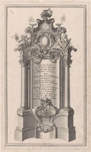 Design with skulls and putti