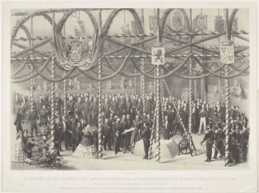 Laying the first stone by His Majesty the King of the railway bridge at Zutphen on 22 October 1861