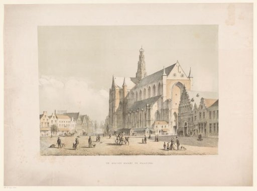 View of St. Bavo's Church and the Grote Markt in Haarlem