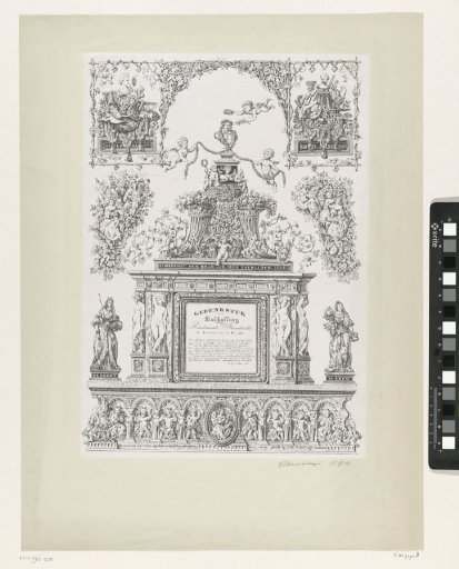 Memorial to the unveiling of Rembrandt's statue in Amsterdam on 27 May 1852