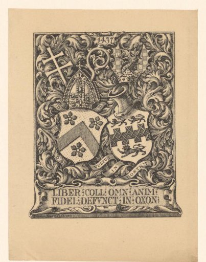 Ex libris of All Souls College